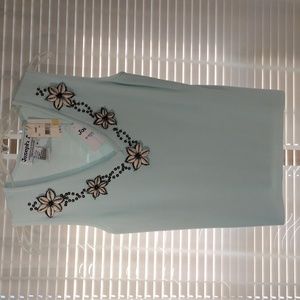 Joseph A sleeveless top. Turquoise with shell detail. Size M.